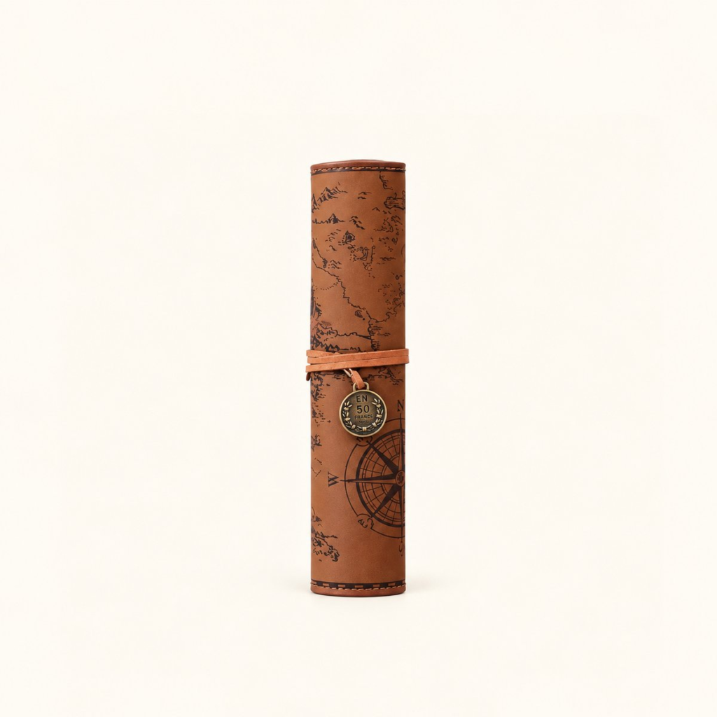 The Borderland Scroll — Vintage Map Pencil Case